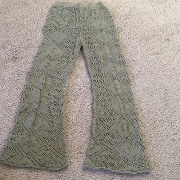 FP BEACH/“GET AWAY”SAGE CROCHET KNIT FLAIRED PANTS/NEW - Picture 3 of 9